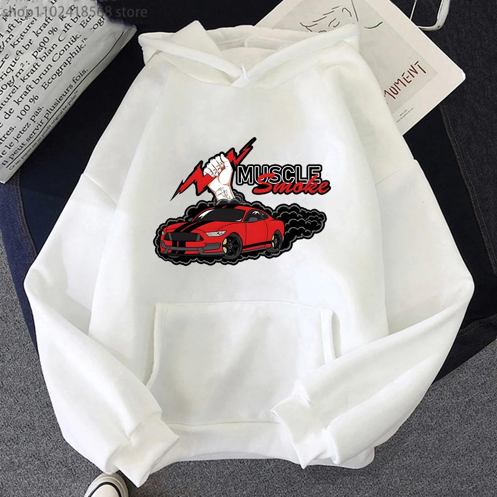 Anime Initial D Hoodie Muscle Car Automotive Graphic Sweatshirts Streetwear Women Men Clothing Long Sleeve Clothes