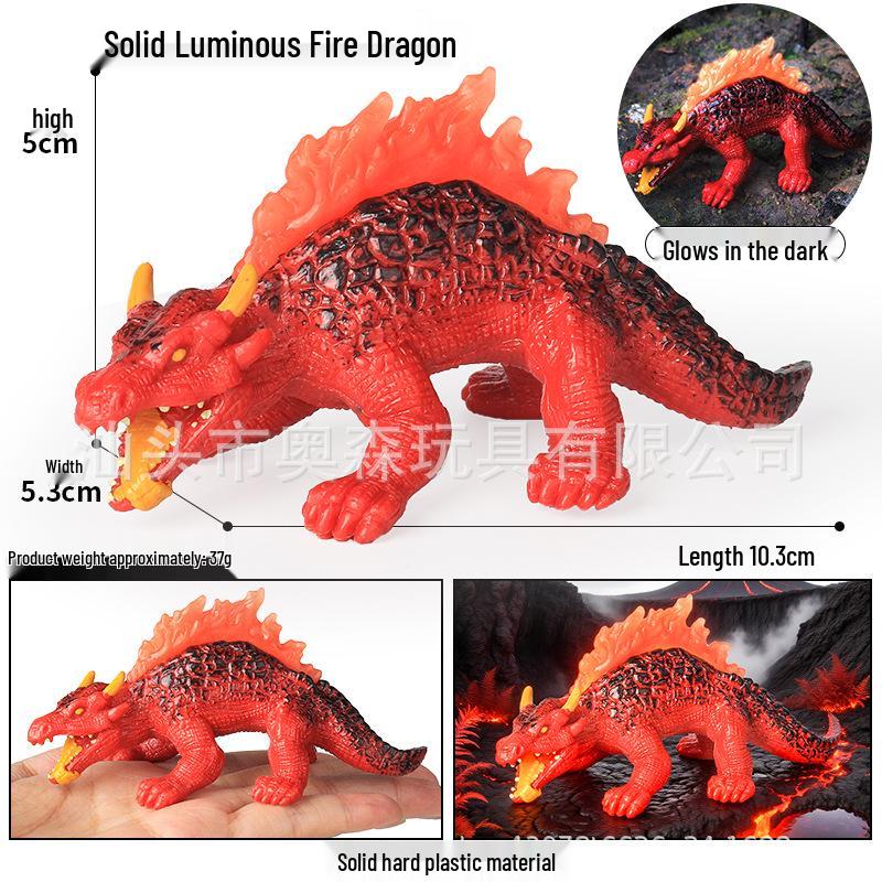 Dinosaur & Dragon Plastic Toy Set: Mythical Animal Figures for Kids