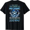 Walk Away I'm A Grumpy Old Mechanic (on Back) Best Tee T-Shirt S-3XL
