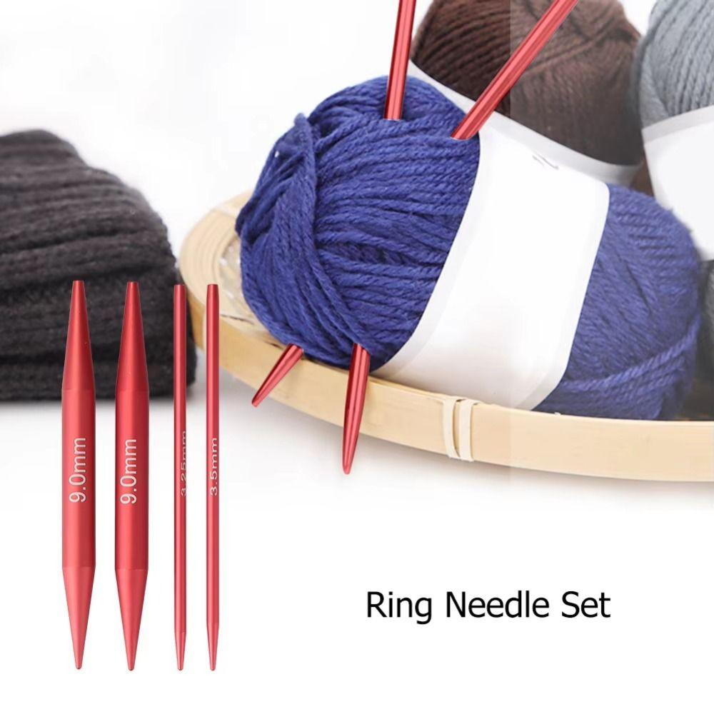 Набор гладких вязальных спиц Съемный чехол для крючков Инструменты для вязания