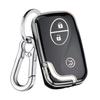 Чехол для ключа из ТПУ с карабином для Lexus Совместим со многими моделями автомобилей (тип_A Черный 2)