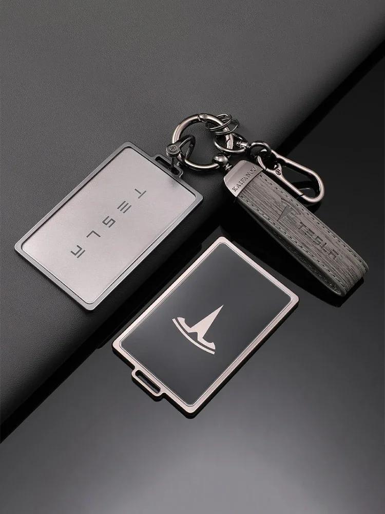 Автомобильная наклейка 2025 Новый Tesla Сплав цинка ТПУ Автомобильная NFC-карта Ключ Чехол-защита Держатель Корпус Для Tesla Model 3 Model Y Брелок