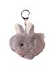 Пушистый и успокаивающий талисман-животное кролик, плюшевая игрушка, брелок, брелок для ключей, держатель для ключей, брелок для сумки (серый)