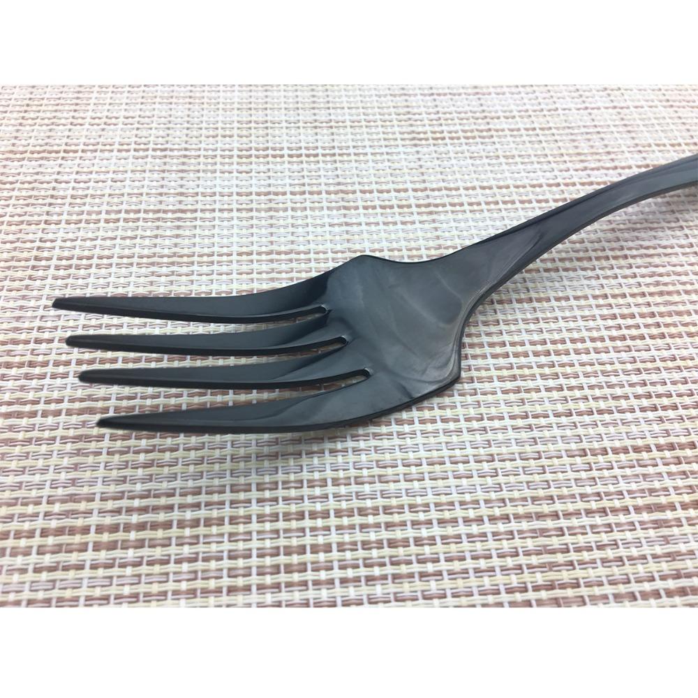 Все стили, цельный черный набор столовых приборов, наборы столовых приборов из нержавеющей стали 18/10, западная еда, нож для масла, вилка, ложка, столовая посуда