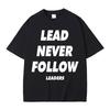 Rapper Chief Keef Lead Never Follow Leaders T Shirts Men Women Fashion Hip Hop Vintage T-shirt Cotton Casual Oversized T-shirt