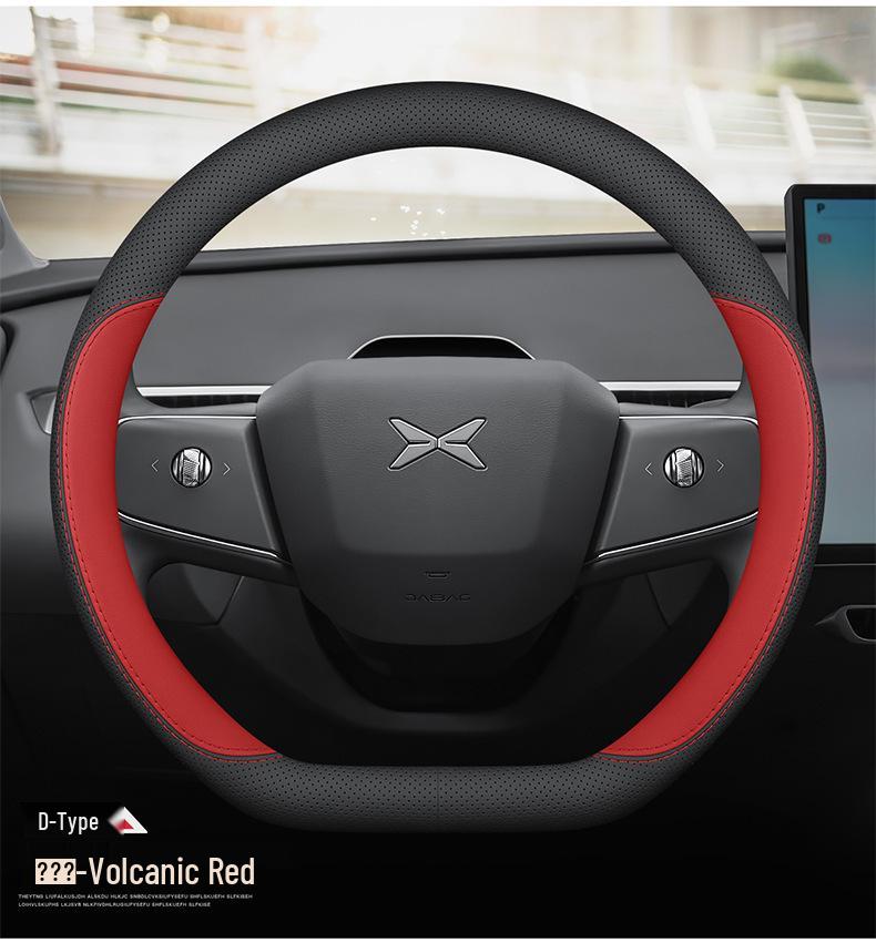 Genuine Leather Steering Wheel Cover for XPeng MONA M03, P7, G6, X9, G7