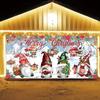 1 piece, Christmas garage banner, Christmas goblin, party atmosphere background, outdoor garage holiday exterior decorat