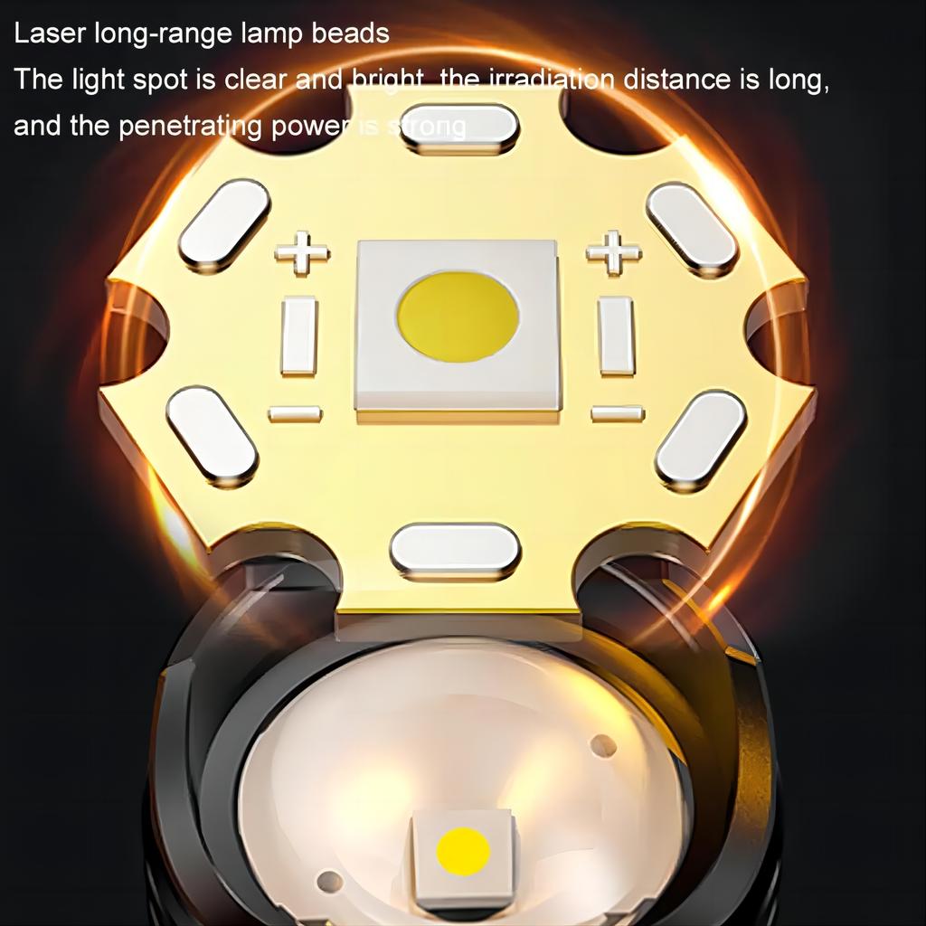 Портативные светодиодные фонари высокой мощности с зарядкой от USB, прочные тактические фонари для наружного использования, масштабируемые фонарики для аварийного ручного освещения