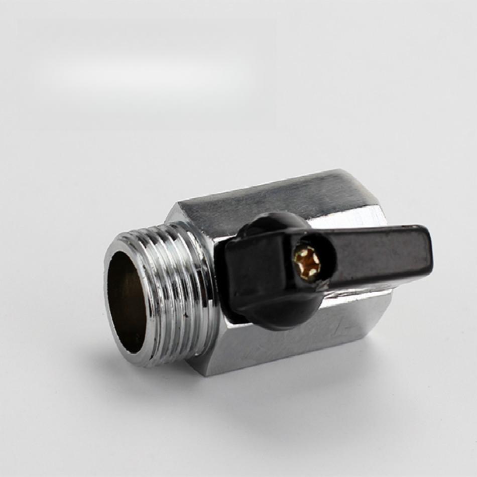 Mini Ball Valve with Internal and External Thread, All Copper Electroplated Double Internal Thread Double External Thread Water