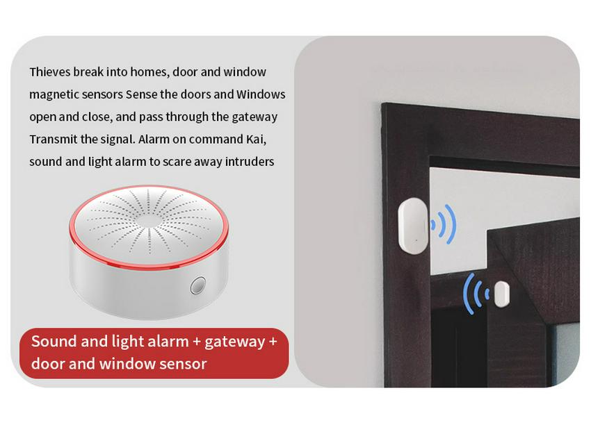 Граффити Умный WiFi/ZigBee USB-питание Звуковой и световой датчик сигнализации