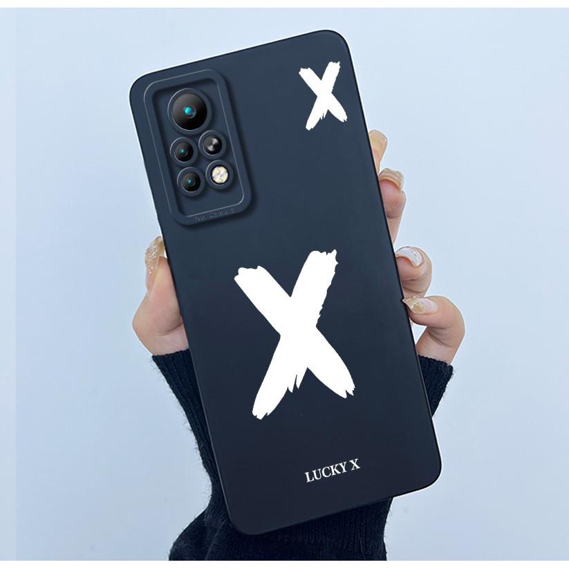 For Infinix Note 11s X698 Case infinix Note 11 Pro X697 Casing Shockproof Lucky Initial Letters Silicone Soft Matte Bumper Cover