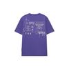 Li Ning Badfive Casual Round Neck Pullover Letter Print T-Shirt Men T-Shirts Purple AHSRB49-1