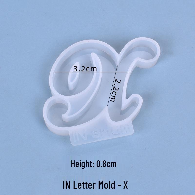 Crystal Resin Silicone Mold: 26 Irregular Letter Pendants for DIY Charms