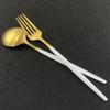 30Pcs Matte Black Gold Cutlery Set Stainless Steel Dinnerware Knife Dessert Fork Spoon Dinner Silverware Party Tableware Set