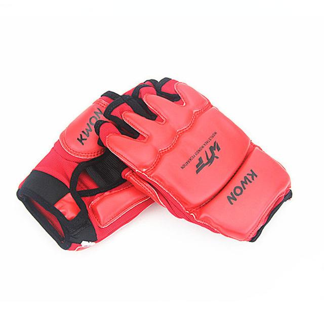 New Leather Half Finger Kids Children Karate Boxing Gloves Mitts Sanda Karate Sandbag Taekwondo Protector Gloves MMA Muay Thai