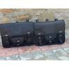 Leather Saddlebags Motorcycle Pouch Black Two Bags Panniers Saddle Bags For Sportscasters
