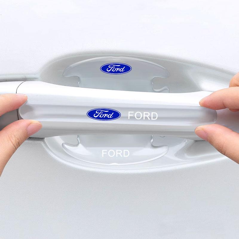Car Door Handle Bowl Anti-Scratch Sticker Anti-Collision Strip For Ford Escape Kuga Mondeo Ecosport Fiesta Focus 2 3 MK1 MK2