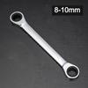 1pc 8-10mm Double Head Ring Ratchet Wrench, Chrome Vanadium Steel Ratchet Spanner Set Auto Repair Tools