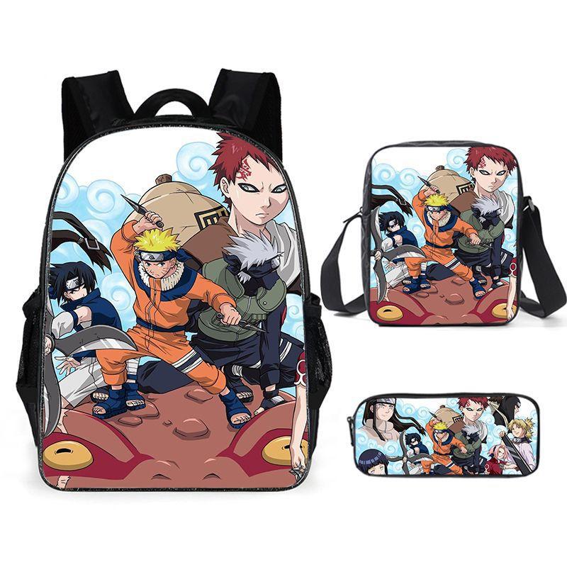 Naruto Naruto Surrounding Primary School Bag Cartoon Animation Backpack Satchel Pencil Case