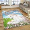 Cute Unicorn Girl Gift Cartoon Carpet Rug for Home Living Room Bedroom Sofa Doormat Decor,Kid Play Area Rug Non-slip Floor Mat