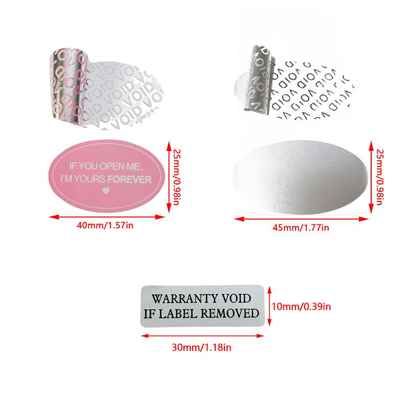 100 шт., гарантийная защитная наклейка, защитная печать, хрупкая бумага, защита от несанкционированного доступа, гарантия, пустая этикетка, клейкая этикетка Guanante