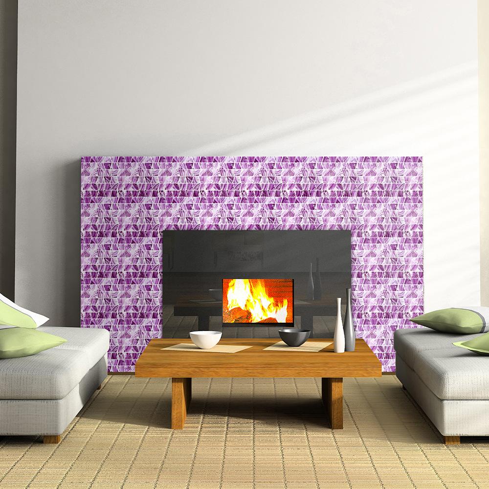 10 шт., фиолетовая наклейка на плитку с кожурой и палкой, наклейка на плитку, виниловое настенное покрытие для кухни, наклейка на мозаичную плитку в метро