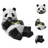 Panda Figurine Table Decoration Adorable Centerpiece Cute Panda Statue Animal Sculpture for Bookshelf Home Bedroom TV Cabinet