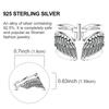 925 Sterling Silver Vintage Angel Wings & Cross Double Band Ring Adjustable Open Ring for Women Girls Daily Wear Jewelry Gift