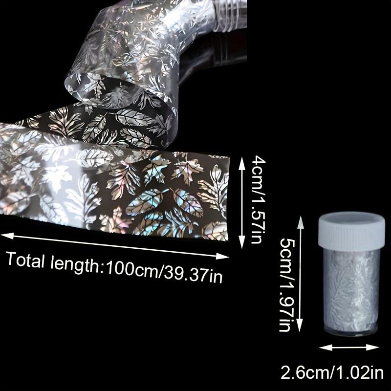 Holographic Nail Art Foils Wrap Feather Leaves Transfer Sticker Polish Decal