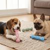 TPR Made Dumbbell Dog Chew Toy Bite Tough Puppy Teeth Cleaning Toy Pet Chew Stick  Teeth Cleaning