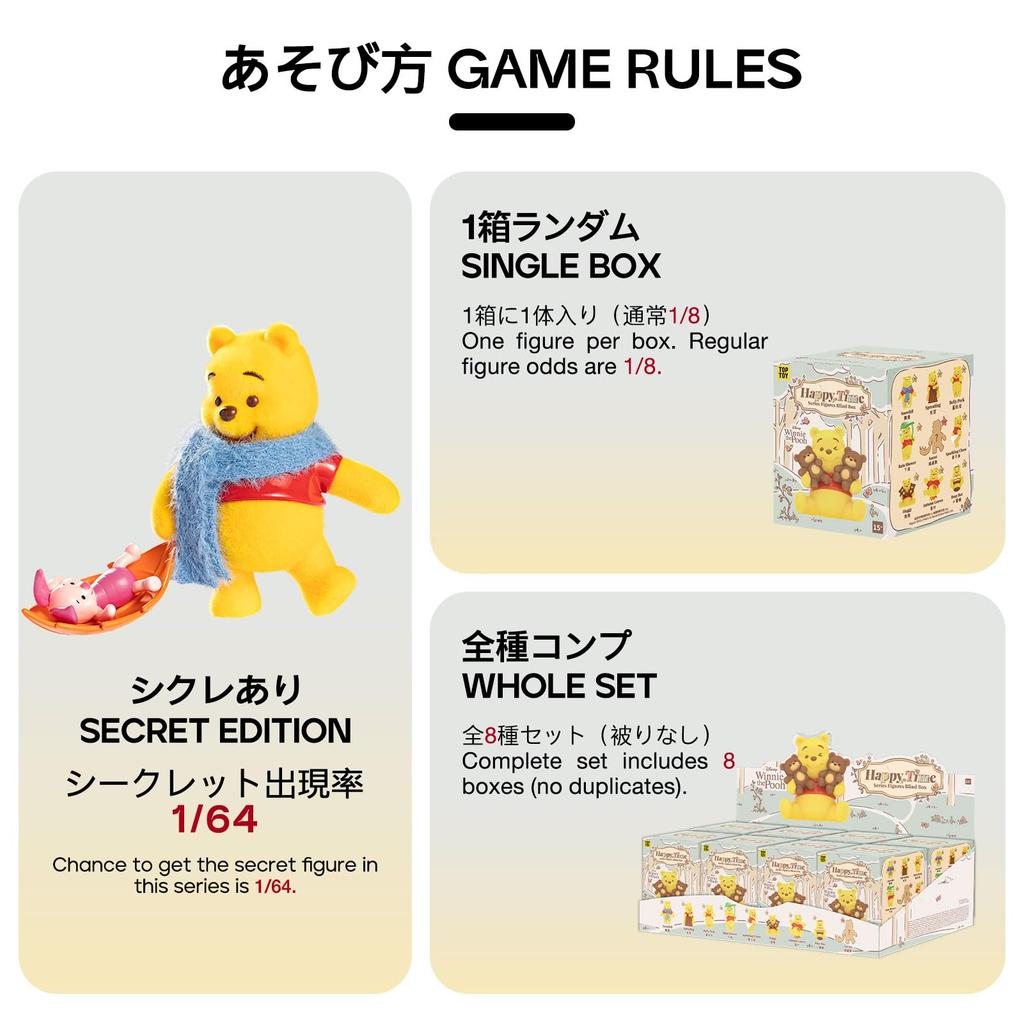 ЛУЧШАЯ ИГРУШКА Disney Винни Пух Серия «Счастливый каждый день» Гашапон Фигурка в слепой коробке Мягкий винил ПВХ Премиальная игрушка Подарок на день рождения Персонаж Винни Пух