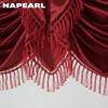 1 шт. NAPEARL экзотическая высококачественная занавеска с кисточками и каймой, короткая занавеска, декоративная занавеска с карманом для гостиной, домашний декор