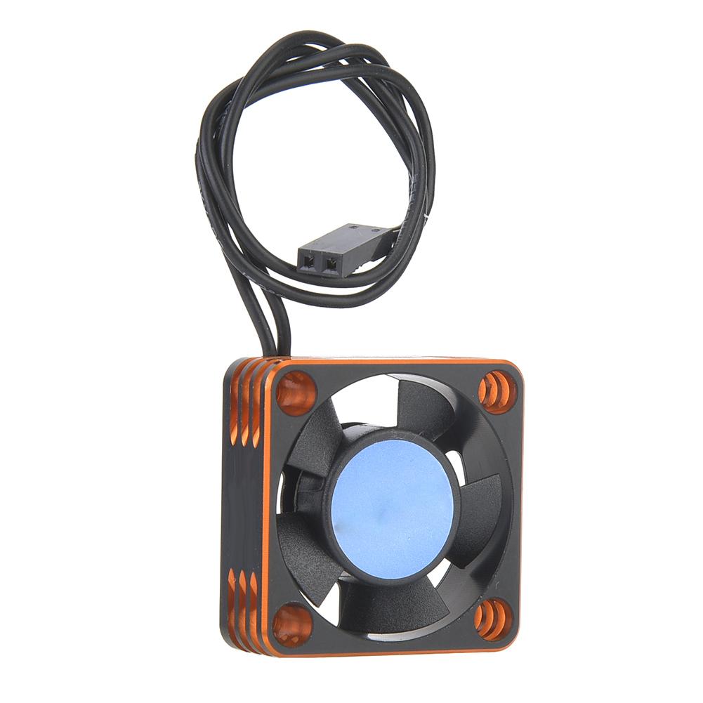 Metal 504 Motor ESC Cooling Fan Heat Sink RC Car Accessory Upgrade Parts (Orange Black)