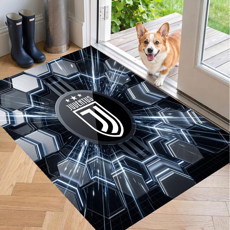 Soft Floor Carpet Juventus FC Pattern Area Rug Decorative Mat For Home Room Decoration