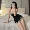 Сексуальное женское белье мечта * ледяной шелк атлас с нагрудными вкладышами кружево чистое желание сексуальная открытая спина