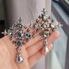 Baroque Cross Rhinestone Brooch Femininity Coat Pin Brooch Shirt Collar Pin