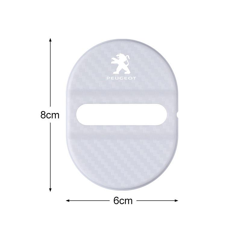 4Pc Car Protect Door Lock Cover Stickers Accessories Case For Peugeot 206 307 308 207 3008 208 407 508 2008 5008 301 Citroen DS
