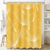 Yellow Shower Curtain with White Flower Pattern: Modern Decor for Bathroom