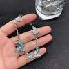 Stylish Alloy Plated Blue Butterfly Womens Bracelet Chic Summer Accessory