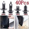 40Pcs Car Plastic Rivet Bumper Fender Retainer Fastener Mud Flaps Push Clips Pin