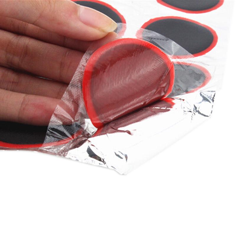 24 шт. 25 мм круглые квадратные велосипедные шины резиновые патчи ремонтные наборы инструментов