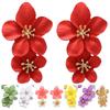 Multicolor Double-layer Flower Earrings Ladies Creative Personality Earrings
