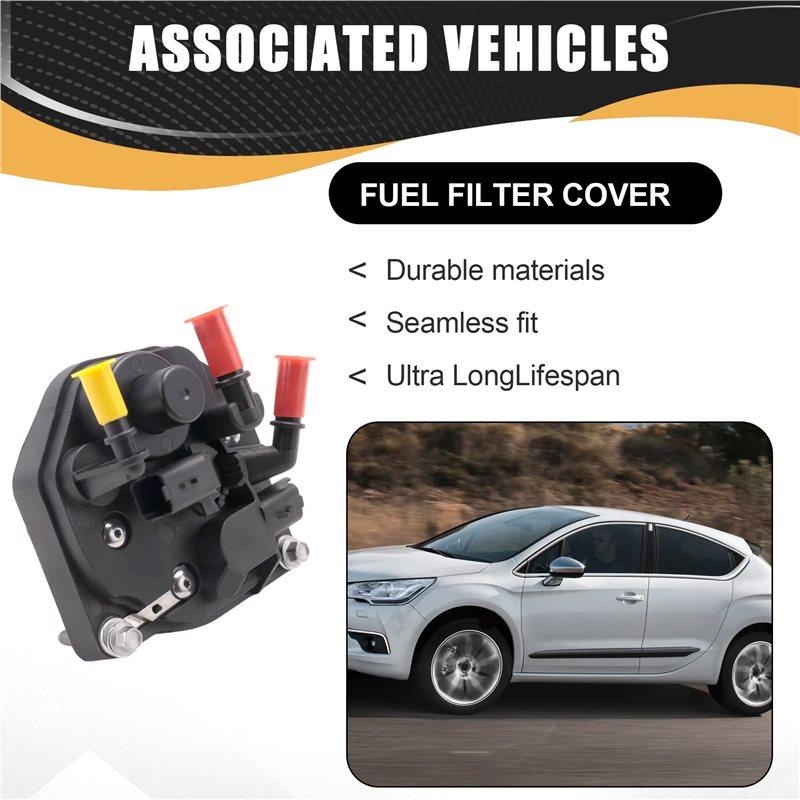 A73Q-Diesel Fuel Filter Cover Head With Center Tube 9809757980 For Citroen C3 C4 C5 207 208 308 3008 08-15 9672320980