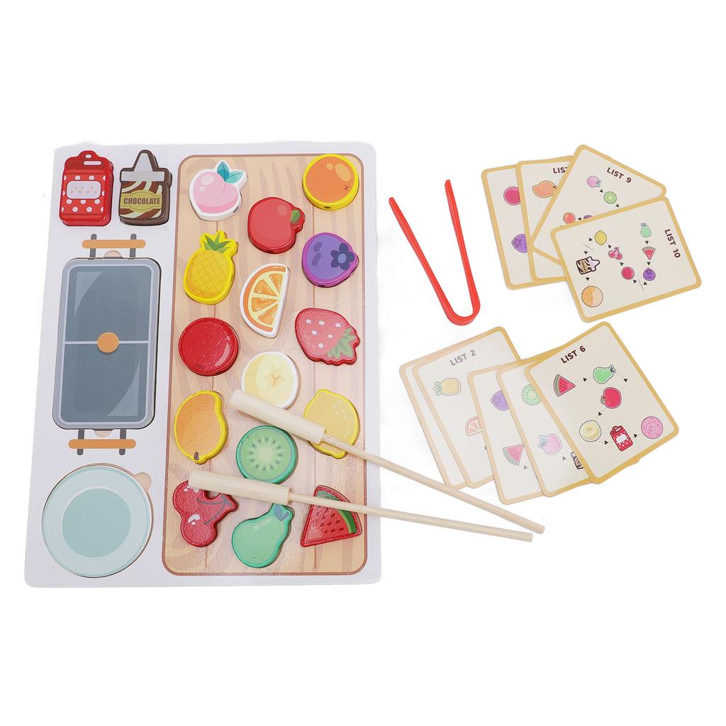 Деревянный набор игрушечной еды Детское раннее образование Фруктовые шпажки Игрушки Игровые аксессуары