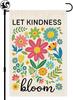 Let Kindness Bloom Garden Ag, Double Sided Farmhouse Outdoor Decor Yard Ag Gifts, Boho Oral Be Kind for Classroom Ther