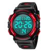 Digital Water Resistant To 50 Day of the LED Sports Digital Waterproof Instruction Manual Included Men's Watch, Meters, Date, Week, Alarm, Display,