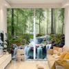 Natural Scenery 3d Print Decoration Decorative Curtains, Living Room Bedroom Kitchen Semi-Blackout Curtains 2PCS