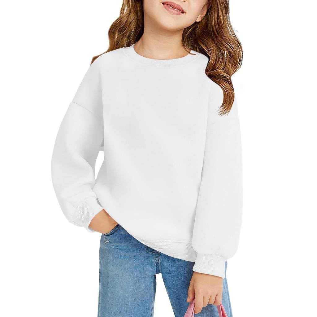 Мальчики Девочки Детские свободные однотонные рубашки, толстовки, топы