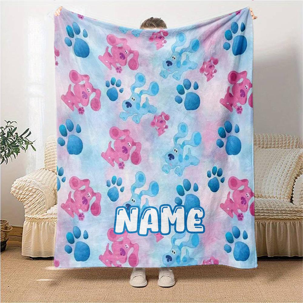 Custom Name Happy Birthday Celebration Party Blanket For Couch Bed Plush Cozy Fuzzy Blanket Super Soft Warm Blankets For Fall And Winter 0916259