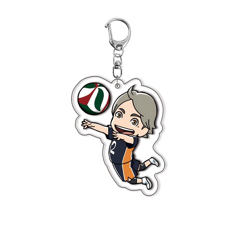 28 Стилей Аниме Haikyuu!! Акриловый Брелок Хинаты Сёё Тобио Кагэяма Даити Савамура Мультяшный Популярный Брелок для Ключей Ювелирный Кулон